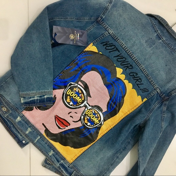 Denim Comic Jacket - Picture 4 of 6